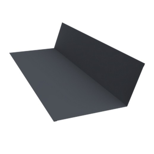 Планка примыкания 150х250 0,5 Satin с пленкой RAL 7024 мокрый асфальт (2м)