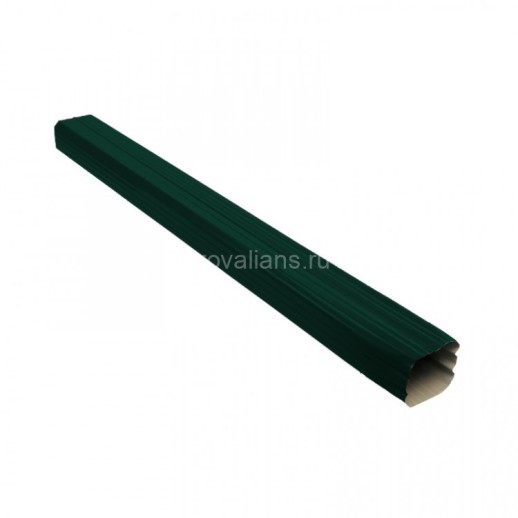 Vortex 127/102 Труба прямоугольная 1м PE RAL 6005 зеленый мох