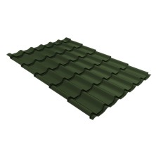 Металлочерепица Классик ("Classic") v01 0,5 Satin Matt TX RAL 6020 хромовая зелень