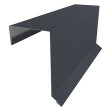 Планка торцевая фальц 65х97 0,5 Satin с пленкой RAL 7024 мокрый асфальт