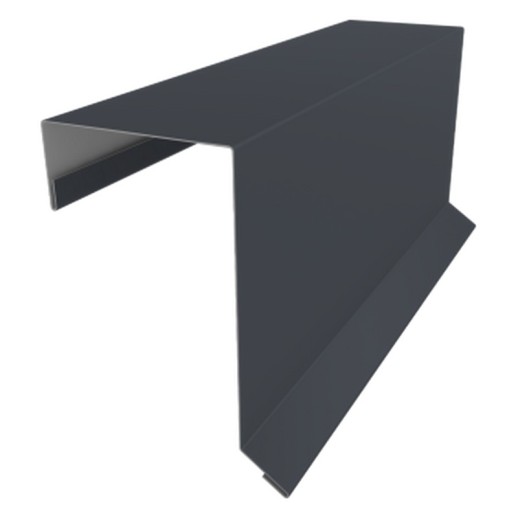 Планка торцевая фальц 65х97 0,5 Satin с пленкой RAL 7024 мокрый асфальт