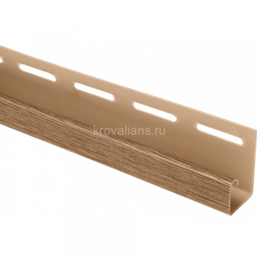 Планка J - trim Альта-Профиль Карелия (Blockhouse) Орех 3м - К-15