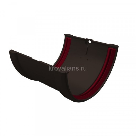 GL Standart 120/87 Соединитель желобов ПВХ Grand Line коричневый (RR 32) (48 шт./уп.)