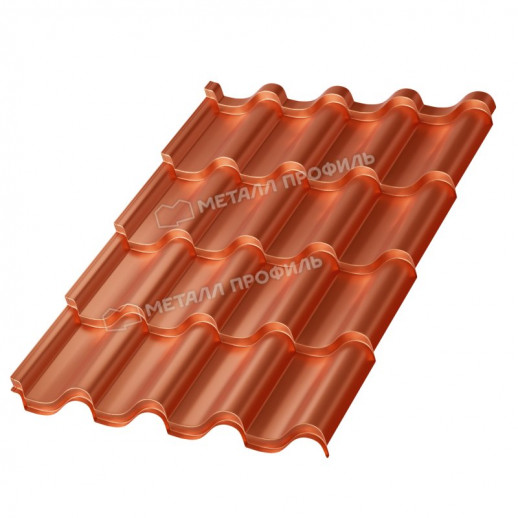 Монтерроса-SL Металлочерепица МеталлПрофиль (AGNETA-20-Copper\Copper-0.5) 1 кв.м