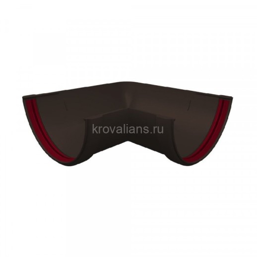 GL Standart 120/87 Угол желоба 90 град. универсальный ПВХ Grand Line коричневый (RR 32) (24 шт./уп.)