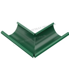 Угол желоба наружный МЕТАЛЛ ПРОФИЛЬ Foramina PUR 150/100 RAL 6005, зеленый