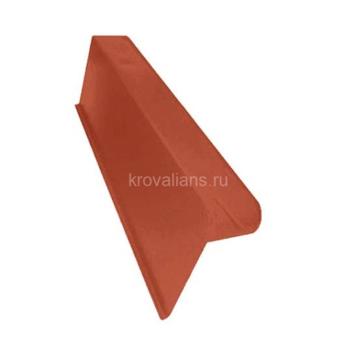 BRAAS Боковая Облегченная черепица с креплением левая, красный 25 шт/упаковка