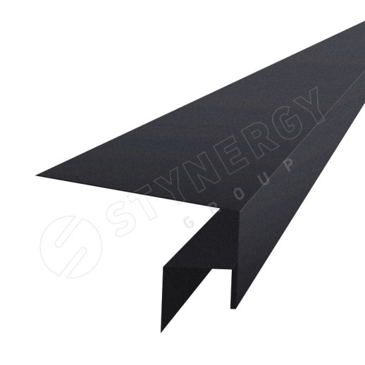 Планка околооконная сложная 3000 Фальц Stynergy (CORUNDUM50-RAL9005-0.5)