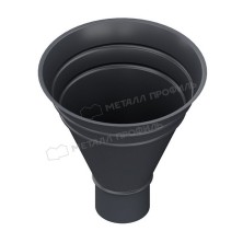 Воронка водосборная МЕТАЛЛ ПРОФИЛЬ Foramina PUR 125/100 RAL 7024, серый графит