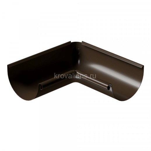 Docke STAL PREMIUM 125/90 мм Угол внутренний  90 гр Каштан RAL8017 8шт/упак