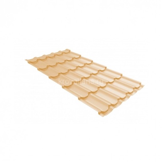 Металлочерепица Grand Line (Гранд Лайн) квинта плюс c 3D резом 0,45 PE RAL 1014 /1 кв.м./