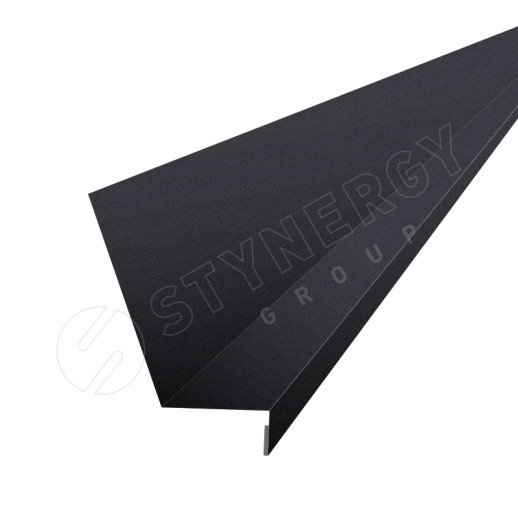 Планка для бокового примыкания 2000 Фальц Stynergy (CORUNDUM50-RAL9005-0.5)