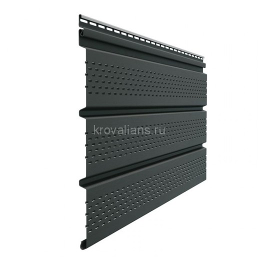 Docke Софит PREMIUM Т4 Перфорированный 3,05х0,305 (Графит), 16шт/уп