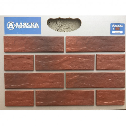 Термопанель АЛЯСКА Cherry rustik (1,140х0,596х60мм) 0,65м2 60шт/палл