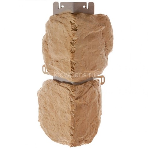 Угол наружный Бутовый Камень ГРЕЧЕСКИЙ (0,44м х 0,18м ) 10шт/уп