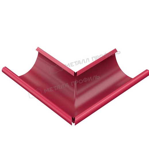 Угол желоба наружный МЕТАЛЛ ПРОФИЛЬ Foramina PUR 125/100 RAL 3005, красное вино