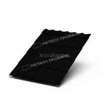 Металлочерепица МеталлПрофиль Ламонтерра (PURMAN-20-9005-0.5) /1 кв.м./