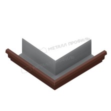 Угол желоба наружный МЕТАЛЛ ПРОФИЛЬ БЮДЖЕТ 120х86 Ral 8017