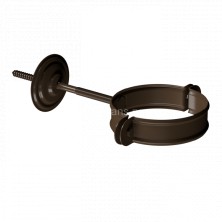 Docke STAL PREMIUM 125/90 мм Хомут трубы Каштан RAL8017 40шт/упак