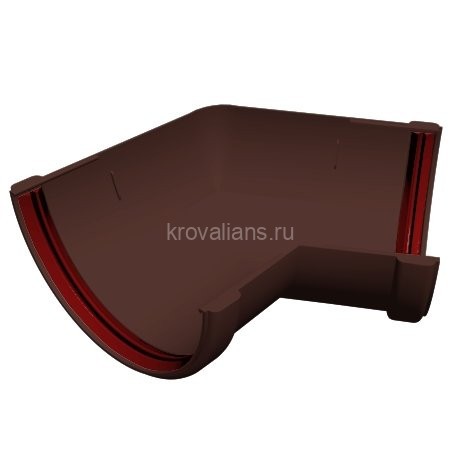 GL Дизайн 135/87 Угол желоба 135 град. 135 ПВХ Grand Line шоколадный (RAL 8017)