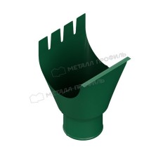 Воронка выпускная МЕТАЛЛ ПРОФИЛЬ Foramina 125/100 RAL  6005, зеленый