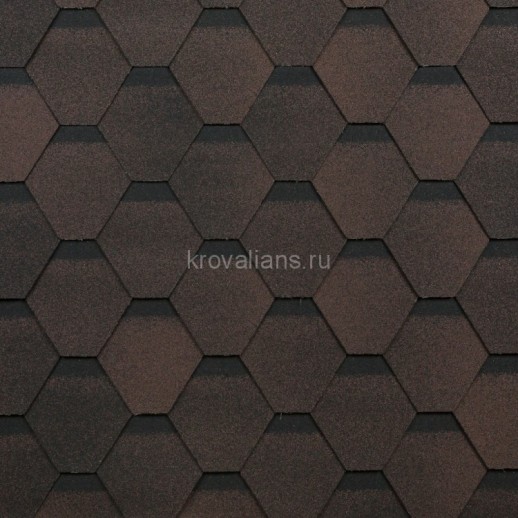 Гибкая черепица Шинглас (Shinglas) Оптима (Коричневый) /1 кв.м/