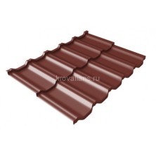 Металлочерепица Grand Line (Гранд Лайн) квинта Uno c 3D резом 0,45 PE RAL 3003 /1 кв.м./