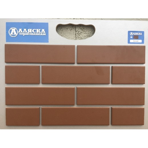 Термопанель АЛЯСКА Braun glatt (1,140х0,596х60мм) 0,65м2 60шт/палл