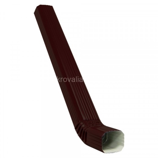 Vortex 127/102 Труба прямоугольная с коленом 3м PE RAL 8017 шоколад