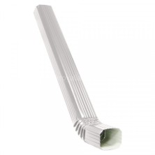 Vortex 127/102 Труба прямоугольная с коленом 1м PE RAL 9003