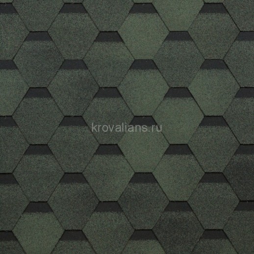 Гибкая черепица Шинглас (Shinglas) Оптима (Зеленый) /1 кв.м/