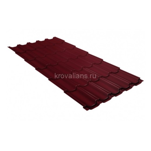 Металлочерепица Grand Line (Гранд Лайн) квинта плюс c 3D резом 0,45 PE RAL 3005 /1 кв.м./