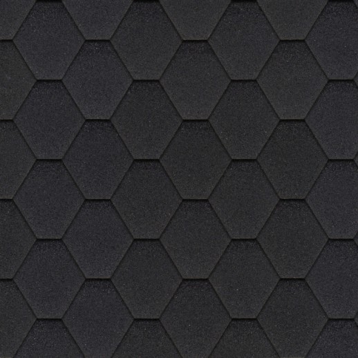 Гибкая черепица Шинглас (Shinglas) Оптима (Черный) /1 кв.м/