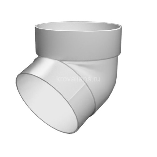 GL Standart 120/87 Колено трубы 67 град. ПВХ Grand Line белое (36 шт./уп.)