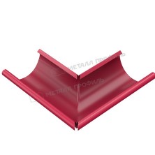 Угол желоба наружный МЕТАЛЛ ПРОФИЛЬ Foramina PUR 150/100 RAL 3005, красное вино