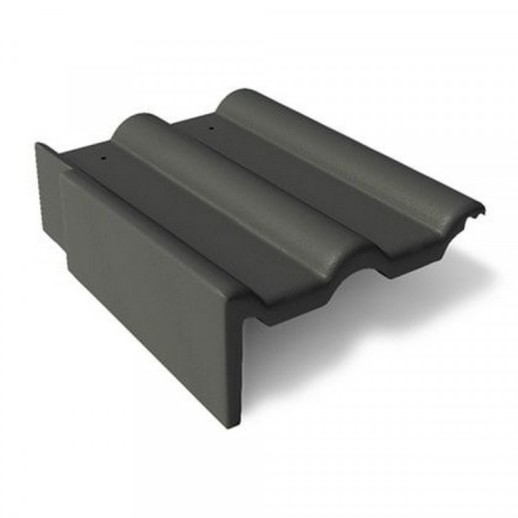 BRAAS Боковая черепица Франкфурт Левая, графит 15 шт/паллет