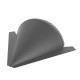 Заглушка к коньку полукруглому R90мм конусная PE Rooftop Matt 0,5 мм Zn180 RAL7024