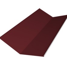 Планка ендовы нижней 300х300 0,5 Velur20 RAL 3005 красное вино