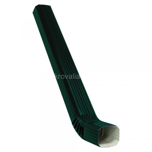 Vortex 127/102 Труба прямоугольная с коленом 1м PE RAL 6005 зеленый мох