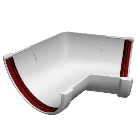 GL Standart 120/87 Угол желоба 135 град. универсальный ПВХ Grand Line белый (28 шт./уп.)