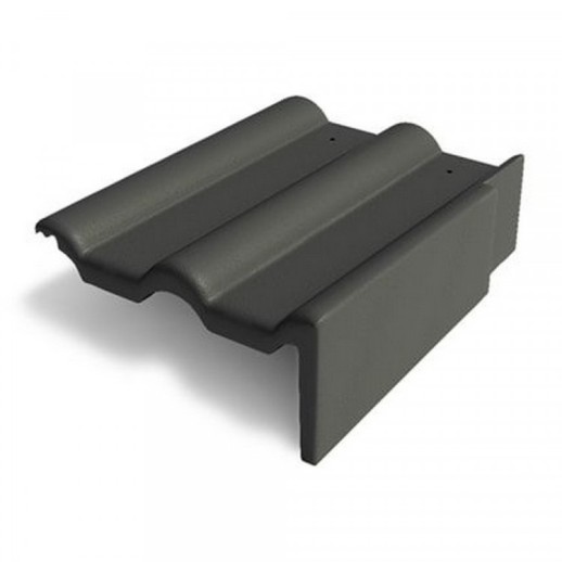 BRAAS Боковая черепица Франкфурт Правая, графит 15 шт/паллет