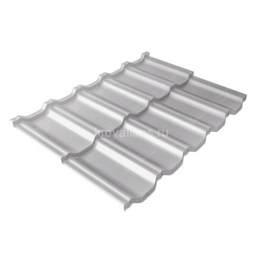 Металлочерепица Grand Line (Гранд Лайн) квинта Uno c 3D резом 0,45 PE RAL 9003 /1 кв.м./