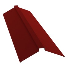 Планка конька плоского 150х40х150 0,5 Satin с пленкой RAL 3011 коричнево-красный (2м)