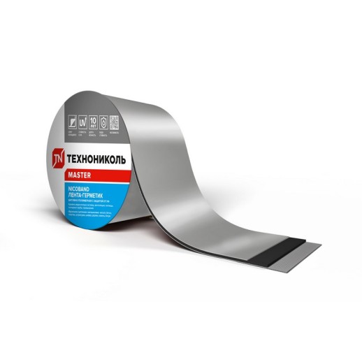 Лента для примыканий Nicoband 3 метра Х75 мм (Серебристый) /1 шт/