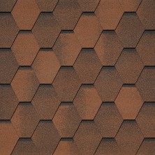 Гибкая черепица Tegola Veneto UNICA Marrone 423 2.86м2 56шт/пал