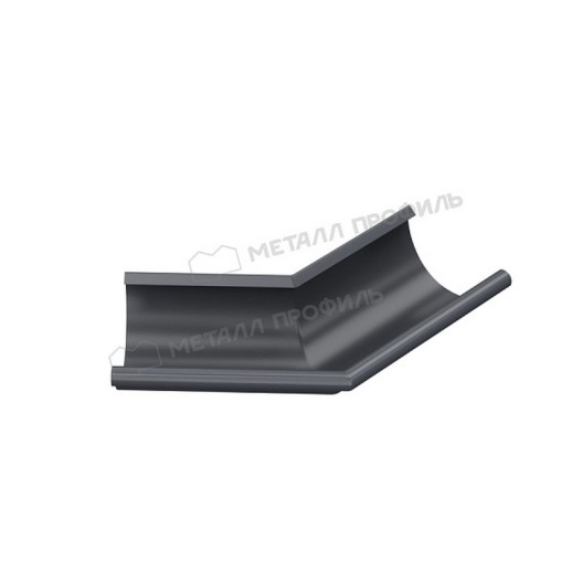 Угол желоба наружный 135 градусов МЕТАЛЛ ПРОФИЛЬ Foramina PUR 125/100 RAL 7024, серый графит