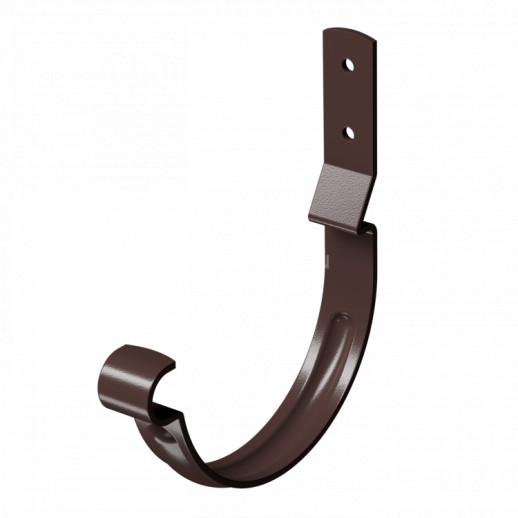 Docke STAL PREMIUM 125/90 мм Карнизный крюк короткий Шоколад RAL8019 60шт/упак