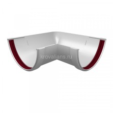 GL Дизайн 135/87 Угол желоба 90 град. 135 ПВХ Grand Line белый (RAL 9003)