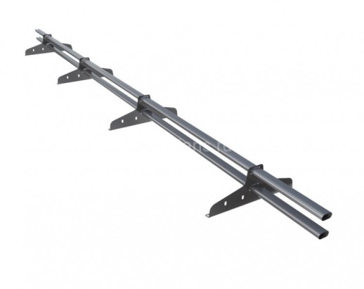 Снегозадержатель трубчатый овальный NewLine d40*20 мм, 4 опоры серый графит RAL7024