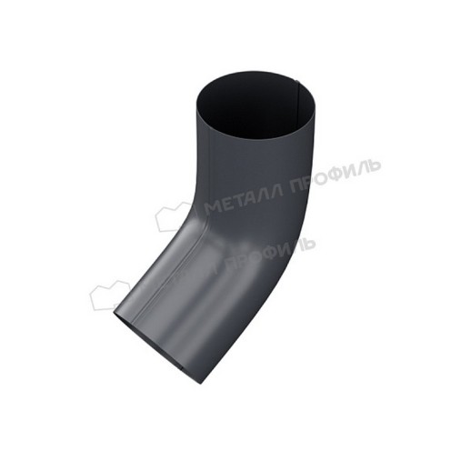 Колено трубы МЕТАЛЛ ПРОФИЛЬ Foramina PUR 125/100 RAL 7024, серый графит